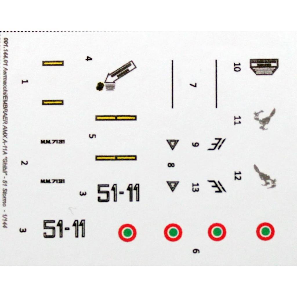 Miniwing 1/144 AMX A-11 Ghibli Leichtes Angriffsflugzeug 3D-Druckerbausatz MWG144101 (Flugzeug)