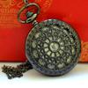 Spiderweb White Face Quartz Pocket Watch Necklace 9022