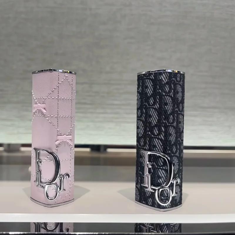 Dior Denim-Twill-Print-Lippenstifthülle, praktisch, tragbar und hochwertig