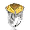 Luxury Red Women'S Ring, Geometric Domineering Ring, Generous Jewelry For Women