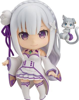 GOOD SMILE COMPANY Nendoroid Life in Another Emilia Figura de Ação Móvel de Plástico Pintado Segunda Revenda ReZERO -Starting World- Escala Não