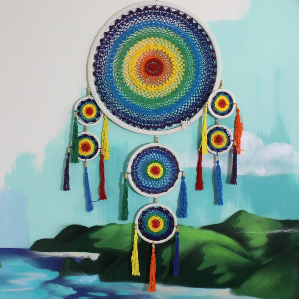 Dream Catcher Wall Hanging, Rainbow