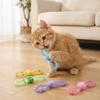 Soft Cat Attached Hose Toys Plastic Pet Cat Bell Creative Bowknot Cat Toy  Indoor Use