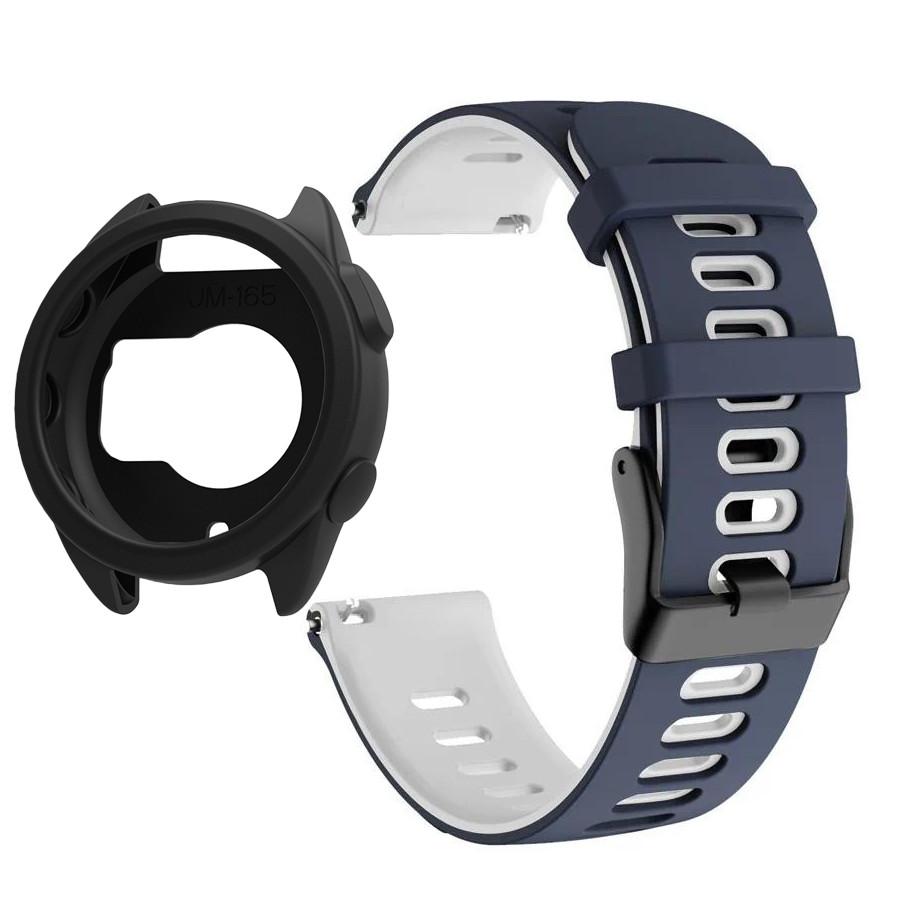 Silikonowe Etui+Pasek Do Garmin Forerunner 165 Miękki Sportowy Pasek do Zegarka Opaska na Nadgarstek Do Garmin Forerunner 165 Pokrowiec Ochronny