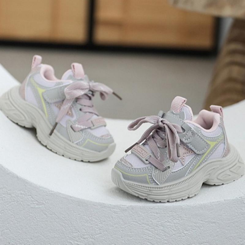 Boys' Handsome Dad Shoes Cute Star Sneakers Girls' Leather Casual Shoes