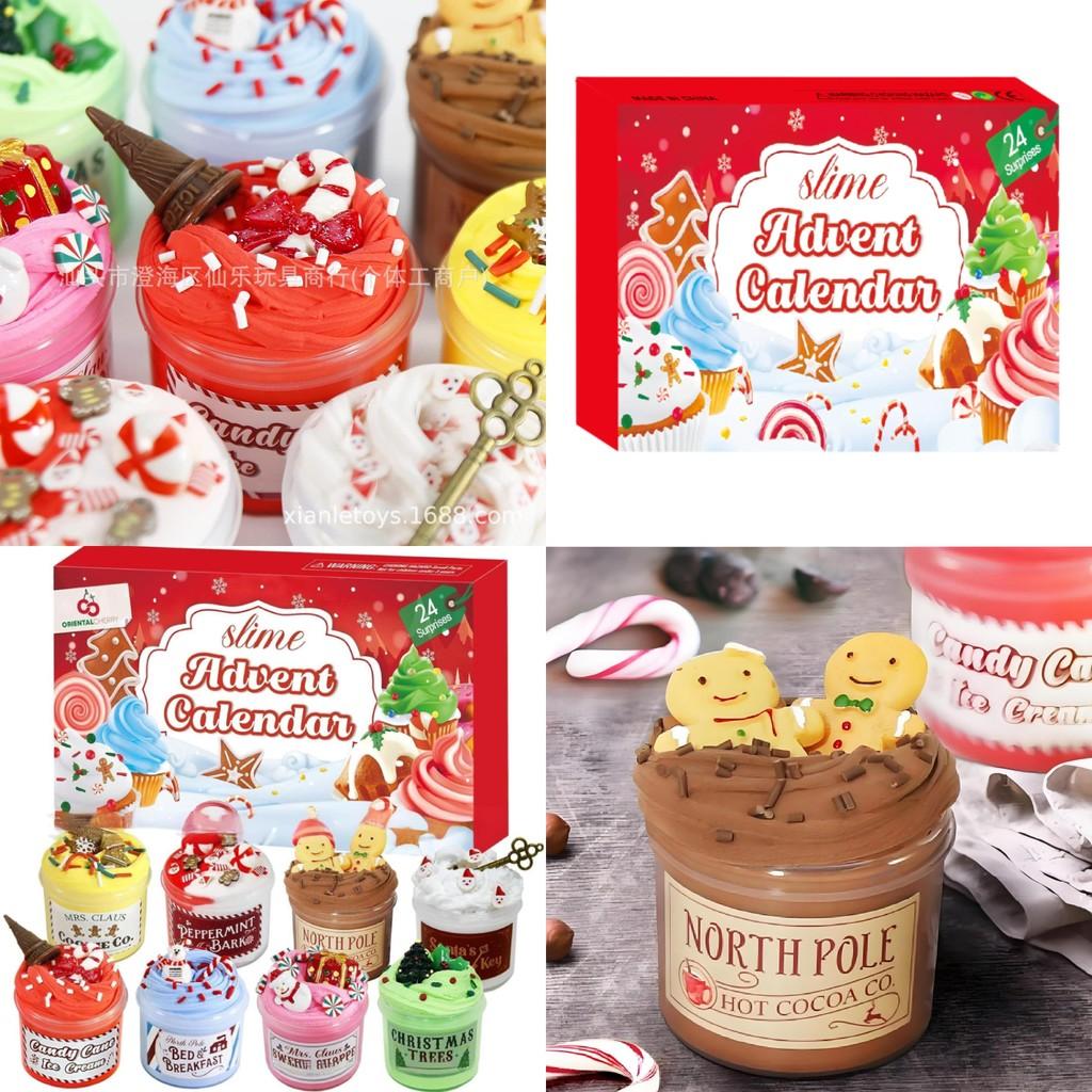Christmas Advent Calendar 24 Days Diy Clay Cake Bucket Countdown Toy For Holiday Fun