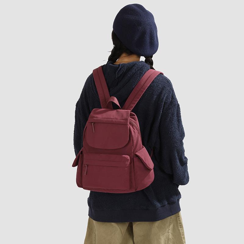 Sac à dos de couleur unie Léger Grande capacité pour unisexe