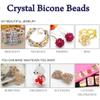 200 Pièces 4MM Perles de Verre Forme Cônes Cristaux Facettés pour la Fabrication de Bijoux Bracelet Collier Boucles d'Oreilles Perles DIY