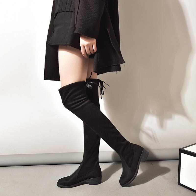 

Новые высокие мотоциклетные женские ботфорты 2025 Зимние челси на среднем каблуке, гладиаторские ботинки, модные ботинки-снегоходы на шнуровке 40