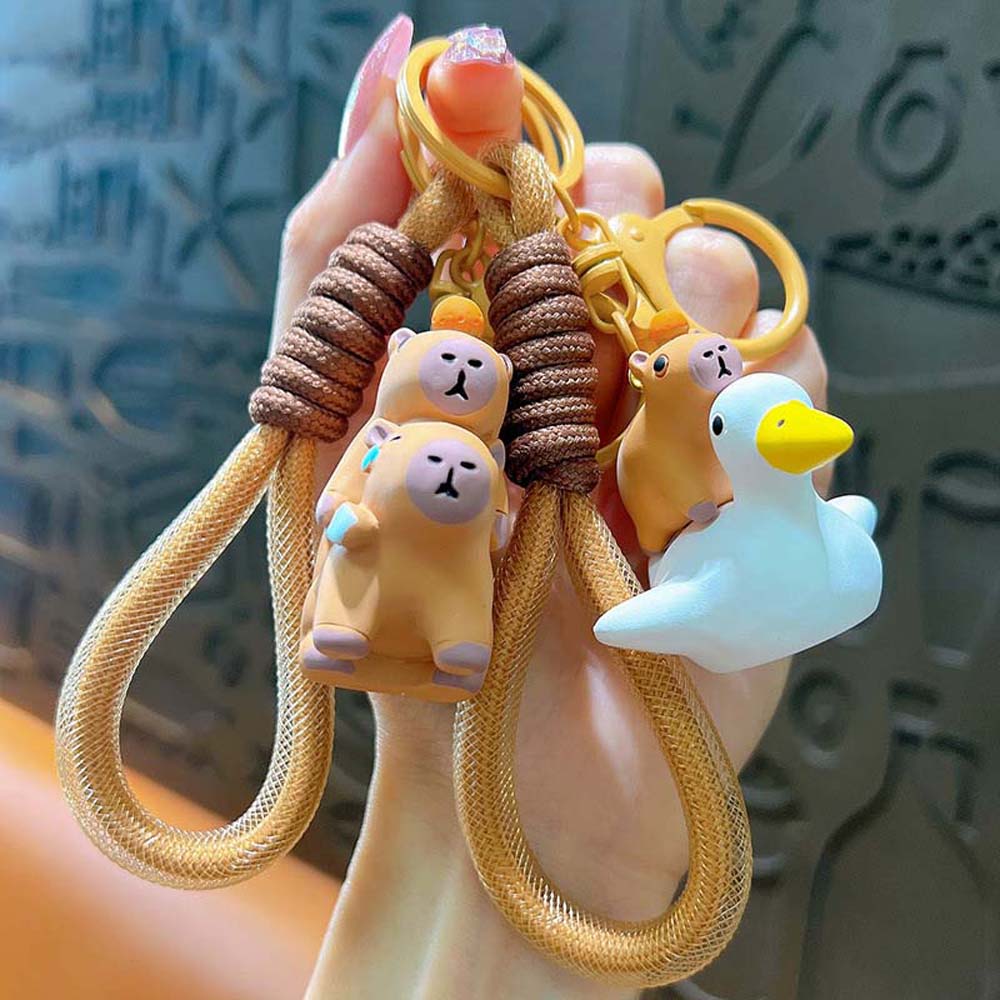 

Simulation Animal Capibara Bag Hanging Keys Accessories Creative Cartoon Pendant Couples StyleB
