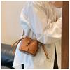 Trendy Color Block Mini Bucket Bag For Girls  Cute PU Leather Crossbody Bag Lightweight Drawstring Shoulder Bag For School Parties