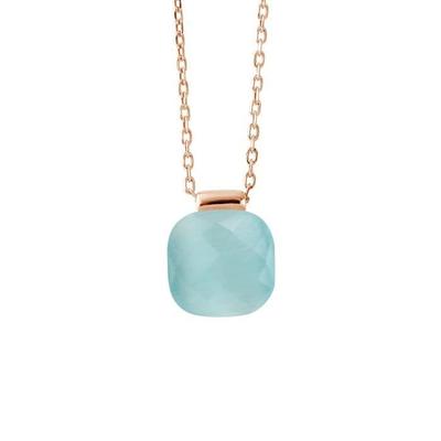 Halskette – LOVA LOLA VAN DER KEEN – LINEA MODA – Echter Türkiskristall – 925er Silber – Roségold