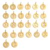 A-Z Alphabet 26 Letter Charms Set Heart Zircon Pearl Initial Letter Gold Plated Stainless Steel Pendants for DIY