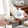 Ceramic Whiteware Tea Cup Set Kung Fu Ceramic Teacup Individual Cup Master Cup Teacup Small Ceramic Teacups