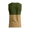 Men Sleeveless Casual Tank Top with Wide Shoulder Straps Chest Pocket and Panel Design for Everyday Wear