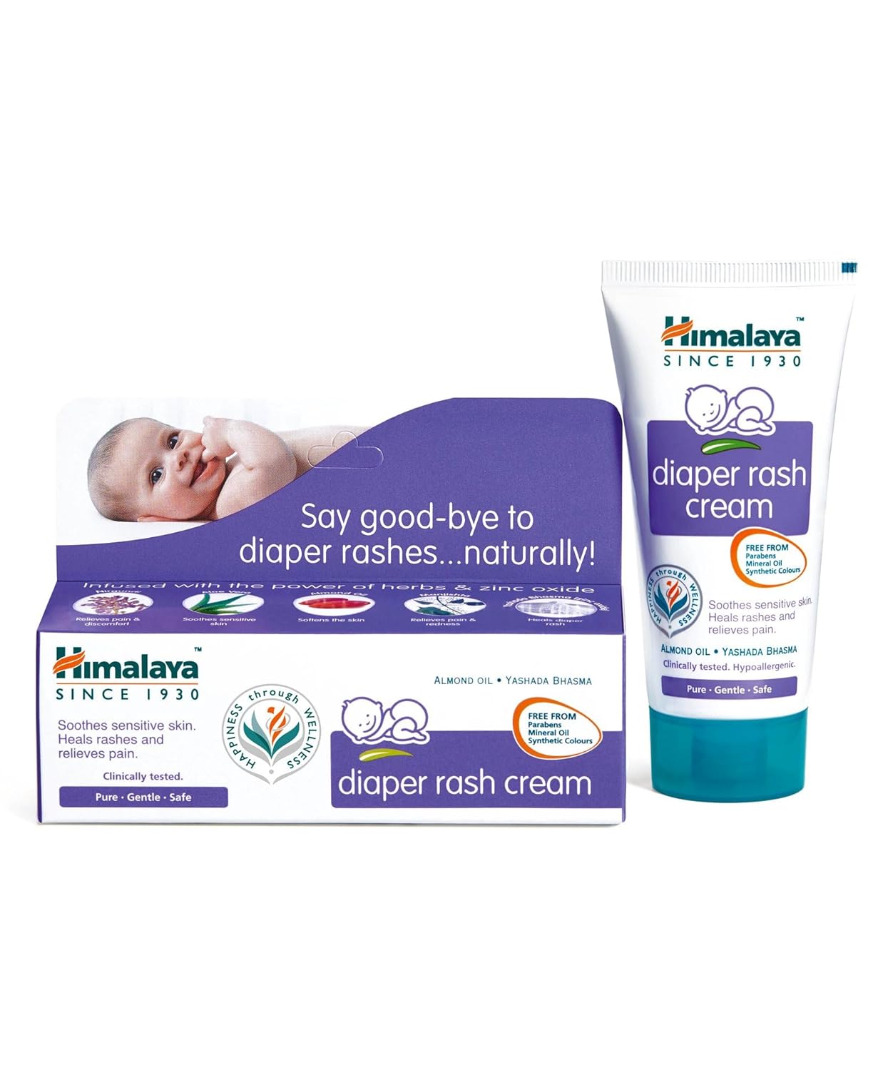 

Himalaya Baby Diaper Rash Cream 100g Pack Soothes Redness And Protects Sensitive Skin
