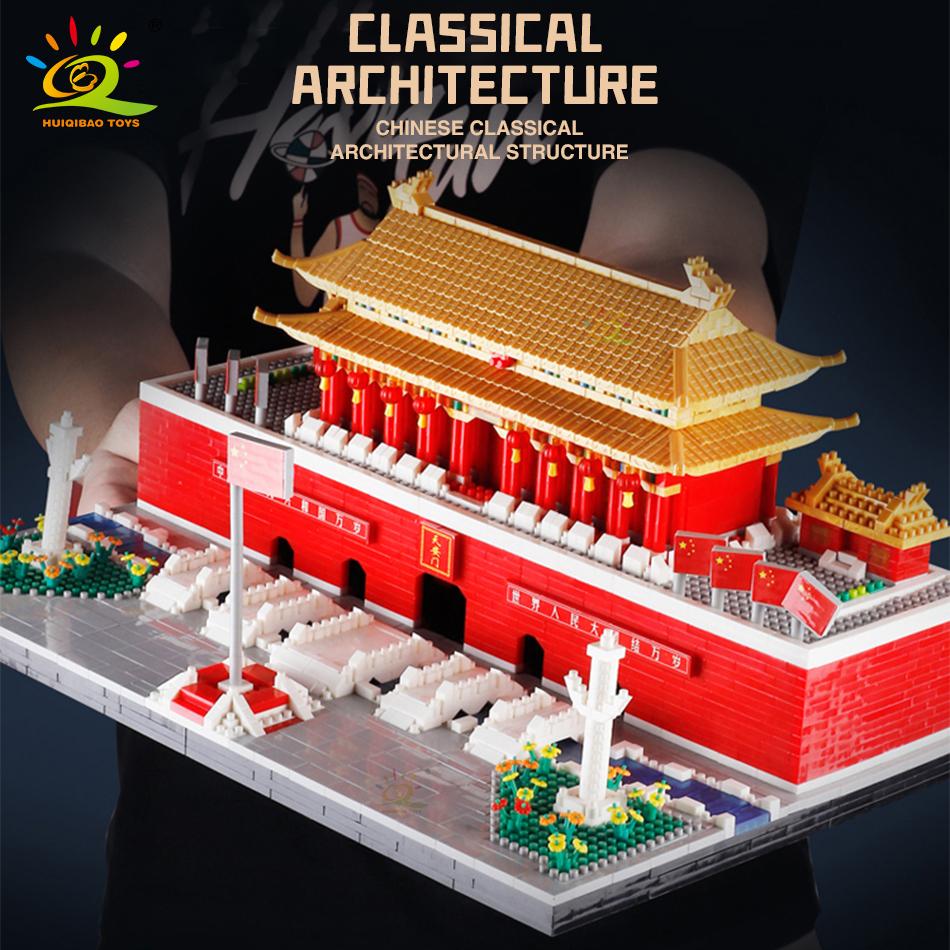 1780pcs Mini Tian An Men Micro City Architecture Model Construction Blocks Street View Diamond Building Bricks Playthings Kid