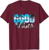 Good Vibes Positive Beach T-Shirt T-Shirt Unisex Streetwear Tops Cotton Retro S Camisas Street
