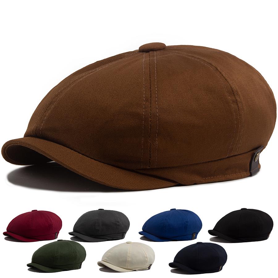 Unisex Spring & Autumn Duckbill Beret: Retro Newsboy Cap In Soft, Thin Fabric for a Versatile, Classic Look.