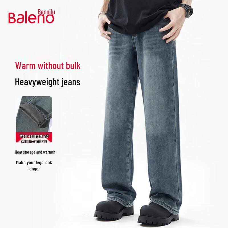 

Baleno Men s Fleece-Lined Straight-Leg Jeans L