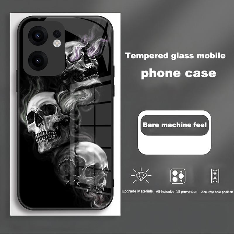 For Oppo Reno 13 12 Pro Case Cover Tempered Glass Phone Case Hard Fundas Coque For Oppo Reno13 Reno12 F Pro Protective Shell