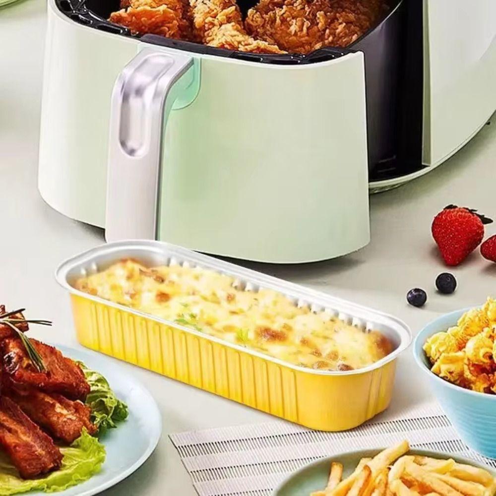 200ML Fassungsvermögen Folienbehälter Rechteckige Form Aluminiumfolienbox Takeaway-Box Essen zum Mitnehmen