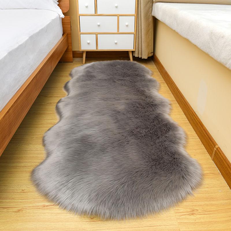Tappeti Morbidi Irregolari per Camera da Letto Tappetini da Pavimento Peluche Tappeti in Lana Sintetica Soggiorno Salotto Soffice Tappeto da Comodino Cuscino per Divano