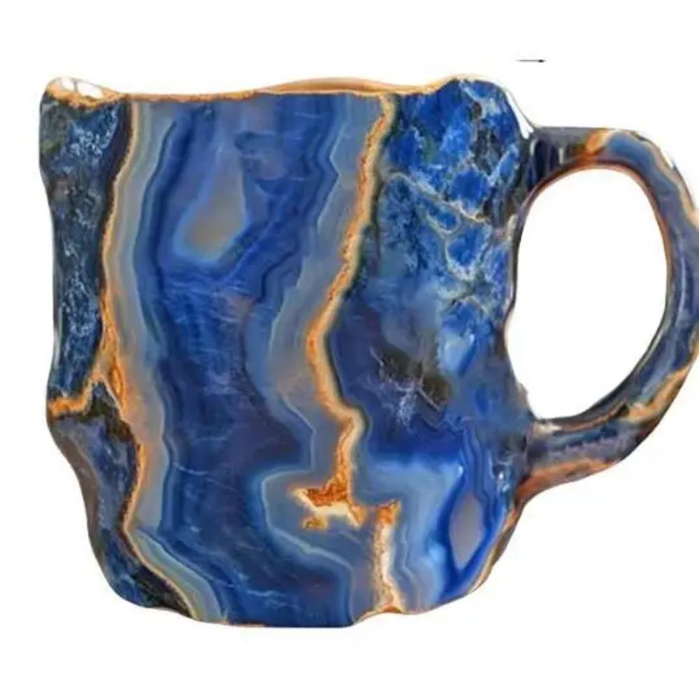 

Hot Natural Resin Mineral Crystal Coffee Cups Colorful Large-Capacity Agate Crystal Cups Household Necessities красный