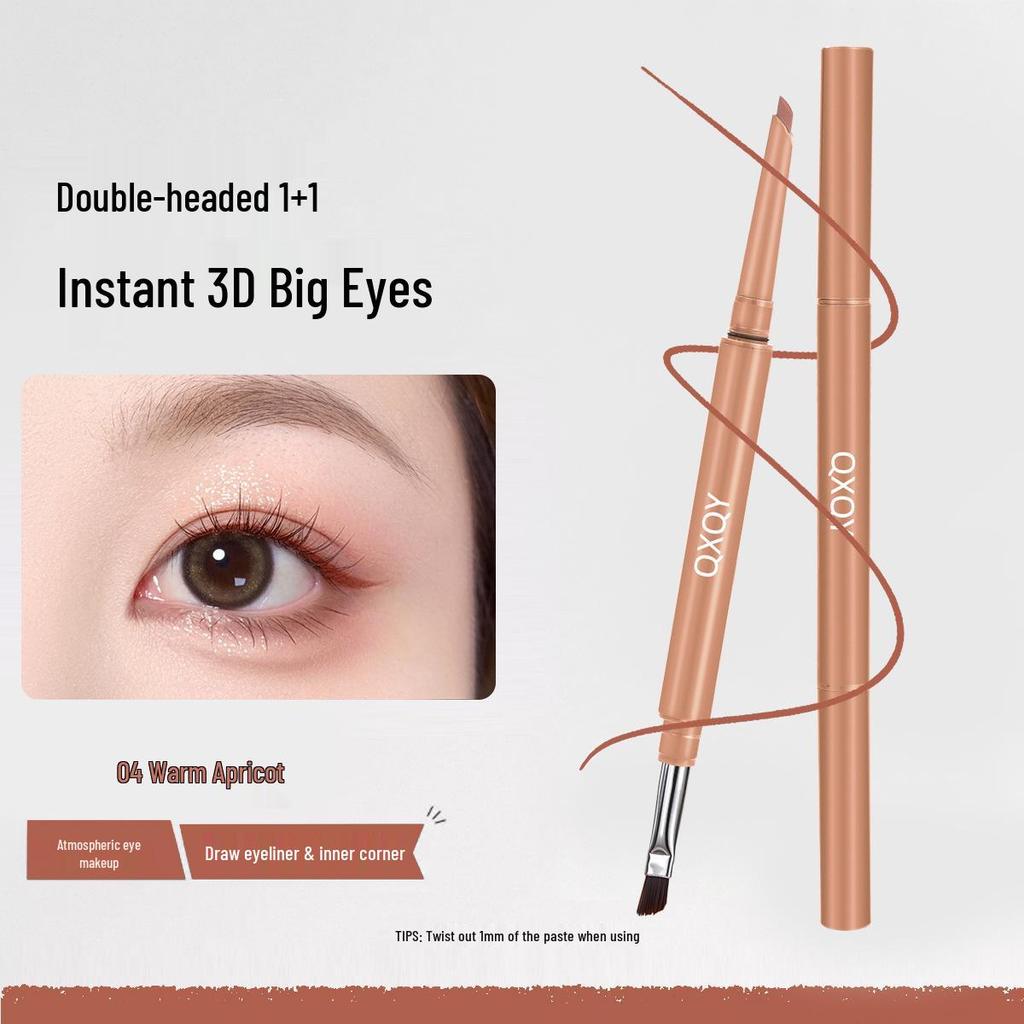 Double-Ended Waterproof Eyeliner Pencil: Smooth, Long-Lasting, Smudge-Proof, Easy for Beginners.
