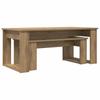Coffee Table Set 2 Pcs Artisan Oak Wood Based Material