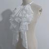 Victorian Layered Ruffle Lace Detachable Jabot Faux Collar Necktie For Renaissances Costumes Party Outfit Accessories