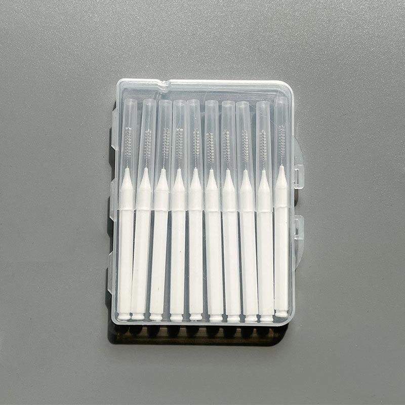 

10pcsInterdental Brush Soft Silicone Adaptive Interdental Brush Space Brush Orthodontic Braces Brush Dental Odontología білий