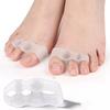 1 Pair Soft Silicone Big Toe Separators Breathable Anti Friction Foot Cushion Pads Unisex for Daily Shoe Wear