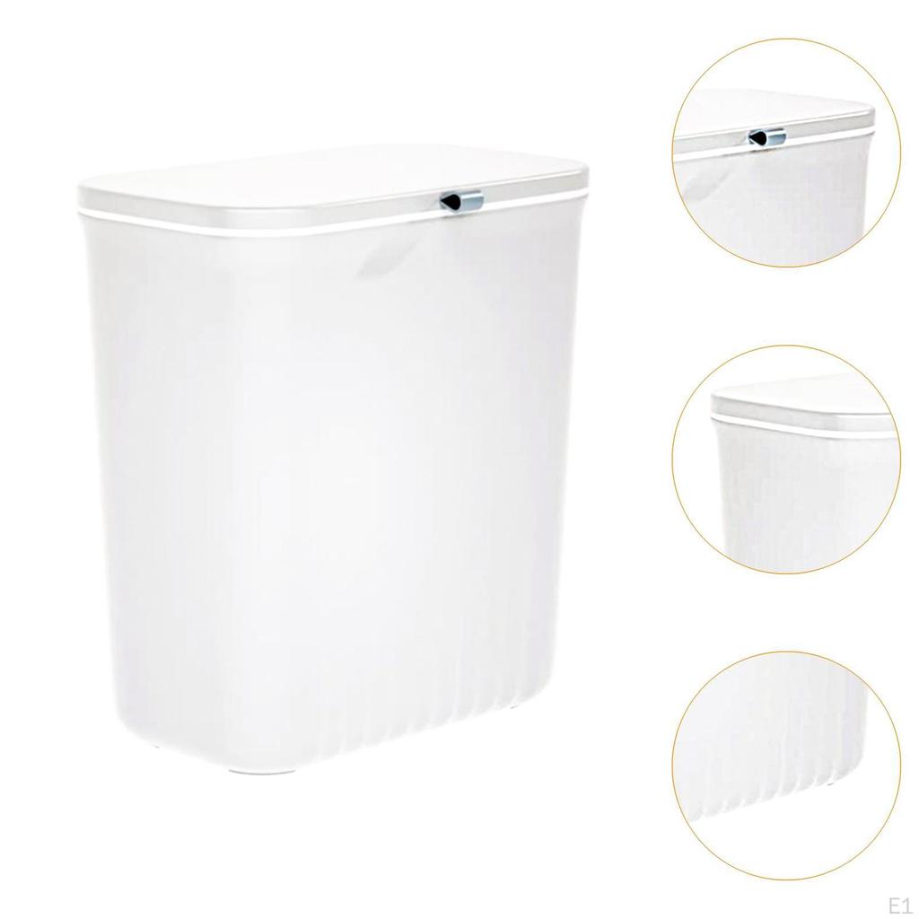 Mülleimer Abfalleimer Weithals-Papierkorb mit Deckel Müllbehälter für Home Office