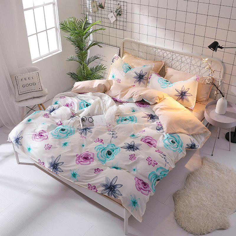 WTEMPO Bettwäsche Flachbettlaken Bettwäscheset Weich Bequem für Zuhause Bettbezug-Set