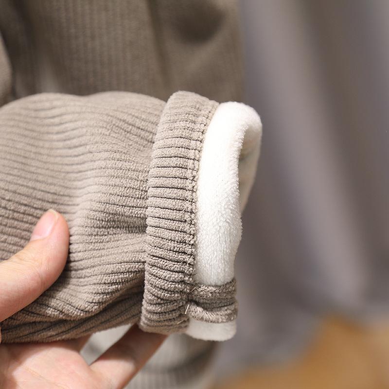 Boys Corduroy Pants Fleece Lined Thick Warm Casual Sports Trousers