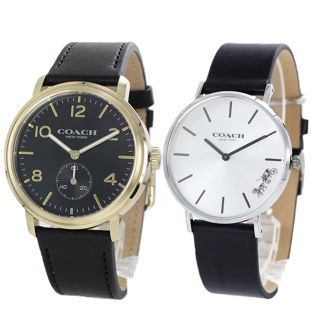 

COACH Pair Watch Storage Box Leather Watch Black 1460254514503115 Watch [Coach] Men s Women s [Item]
