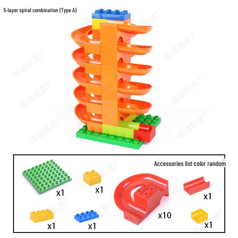 Large Lego-Compatible Ball Track & Piano Building Toy Accessories