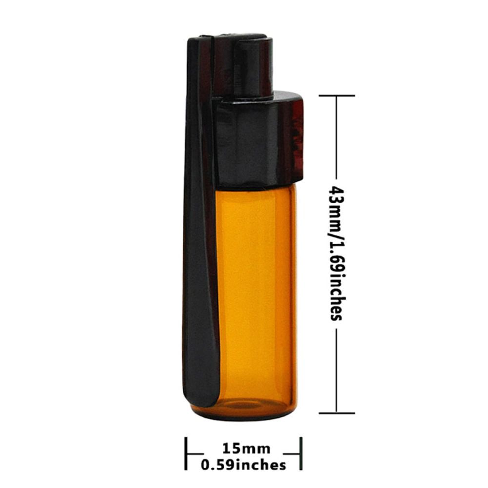 Portable Glass Bottles 31mm/15mm Snuff Snorter Bottle Pill Dispenser Pill Box Travel