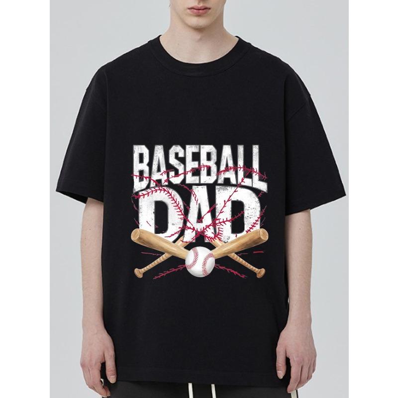 

Черная футболка для папы-бейсболиста с принтом бейсбольной биты и мяча для подарков на День отца и для спортивных фанатов XXXXL чёрный