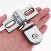 Stainless Steel Shower Door Pivot Hinge Cabinet Clip Glass Insert Bathroom Hardware Fixing Clamp Heavy Duty Metal Household