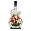 Santa Claus Christmas Guitar Shaped Decanter Snowman Xmas Tree Guitar Liquor Storage Bottle Ornaments Clear Glass Bottle