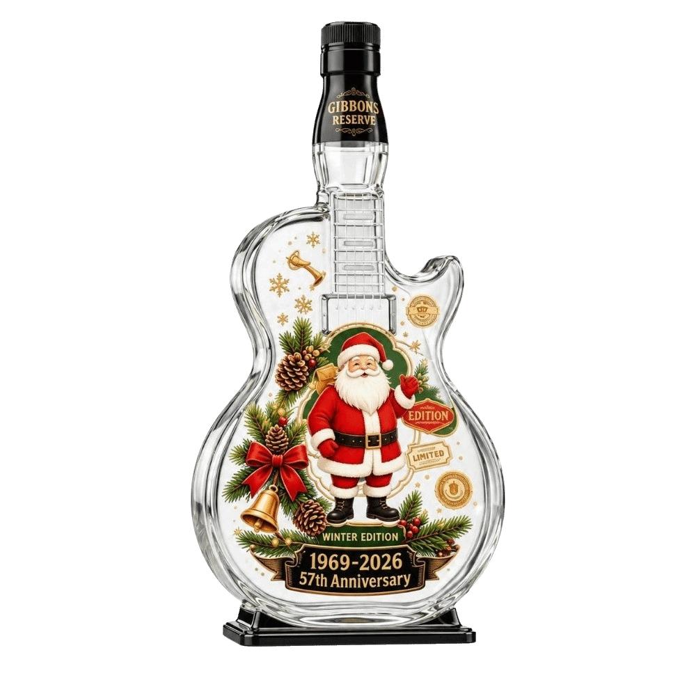 Santa Claus Christmas Guitar Shaped Decanter Snowman Xmas Tree Guitar Liquor Storage Bottle Ornaments Clear Glass Bottle