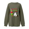 Women's Fashion Long-Sleeve Pullover Sweatshirt With Fun Christmas  Print