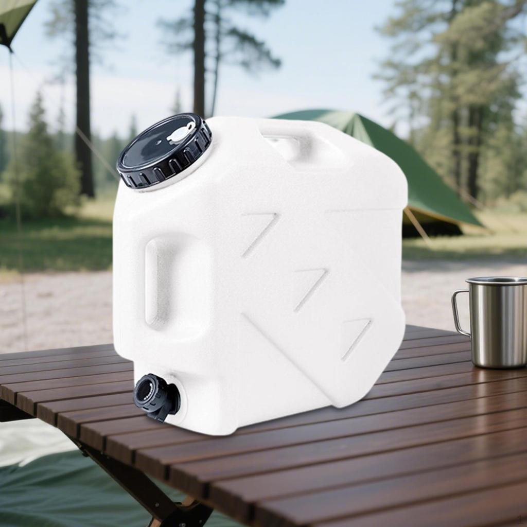 Water Container with Faucet Barrel 20L Adjustable Carrier Bucket Jug for Camping Outdoor