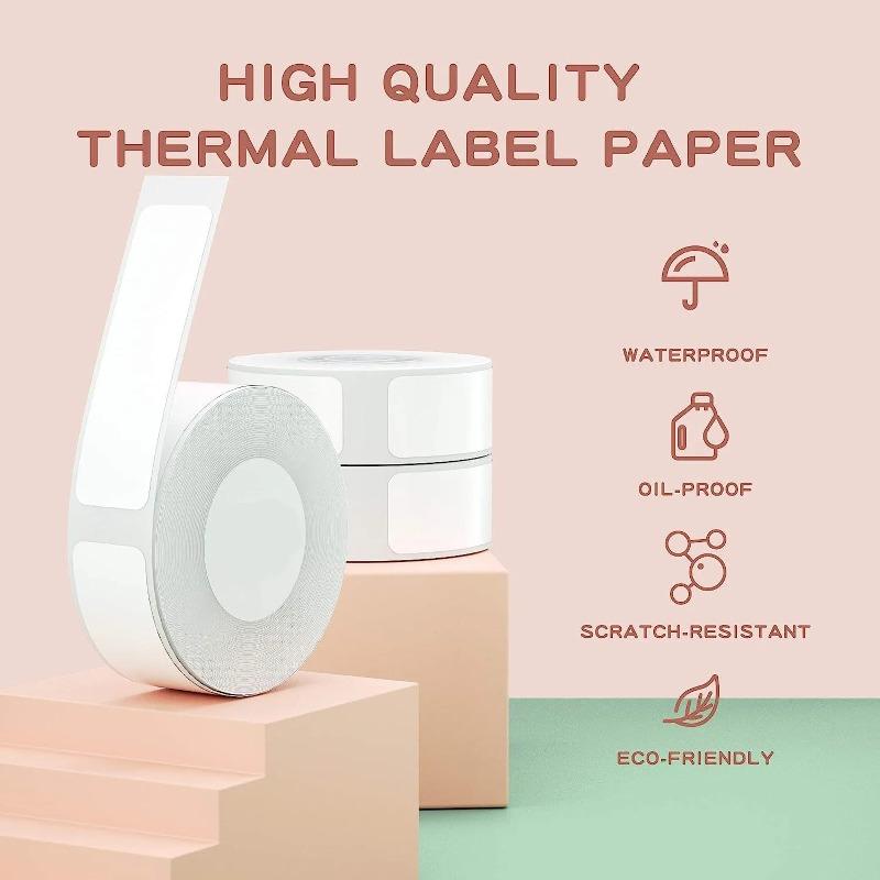 Thermal Label Sticker Tape 12mm X 40mm Compatible with Phomemo Label Printer Thermal Labeling Material for Business Supplies