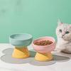 Oblique Mouth Cat Drinking Bowl Anti Overturning Raised Cat Bowl Ceramic Pet Bowl  Pet Feeding