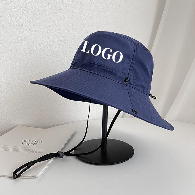 Custom Quick Dry Summer Men Bucket Hat Outdoor Uv Protection Wide Brim Hunting Hiking Hat Fisherman Hat Beach Sunscreen Cap