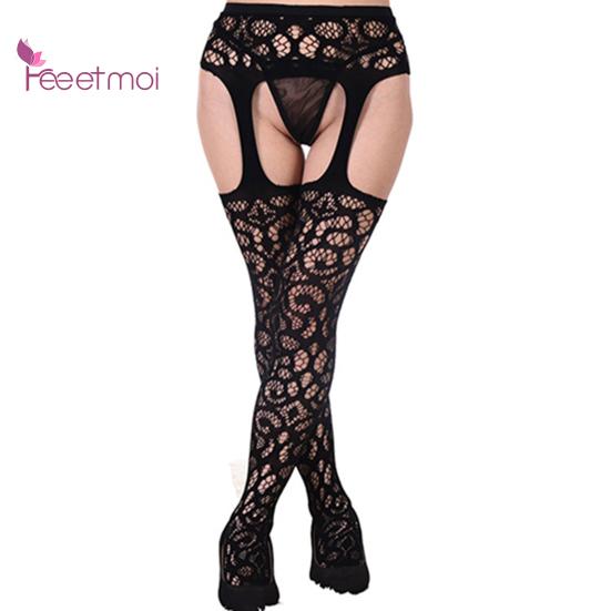 Sexy Pantyhose Enchanting Waist Curve Breathable Sleep Colthes Seamless Sexy Wear Long Mesh Lace Stocking Women Socks
