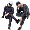 Anime JJK Figure Gojo Satoru Fushiguro Toji Model Sitting Pose Action Figure Computer Desk Decora Car Accessorie Collection Gift